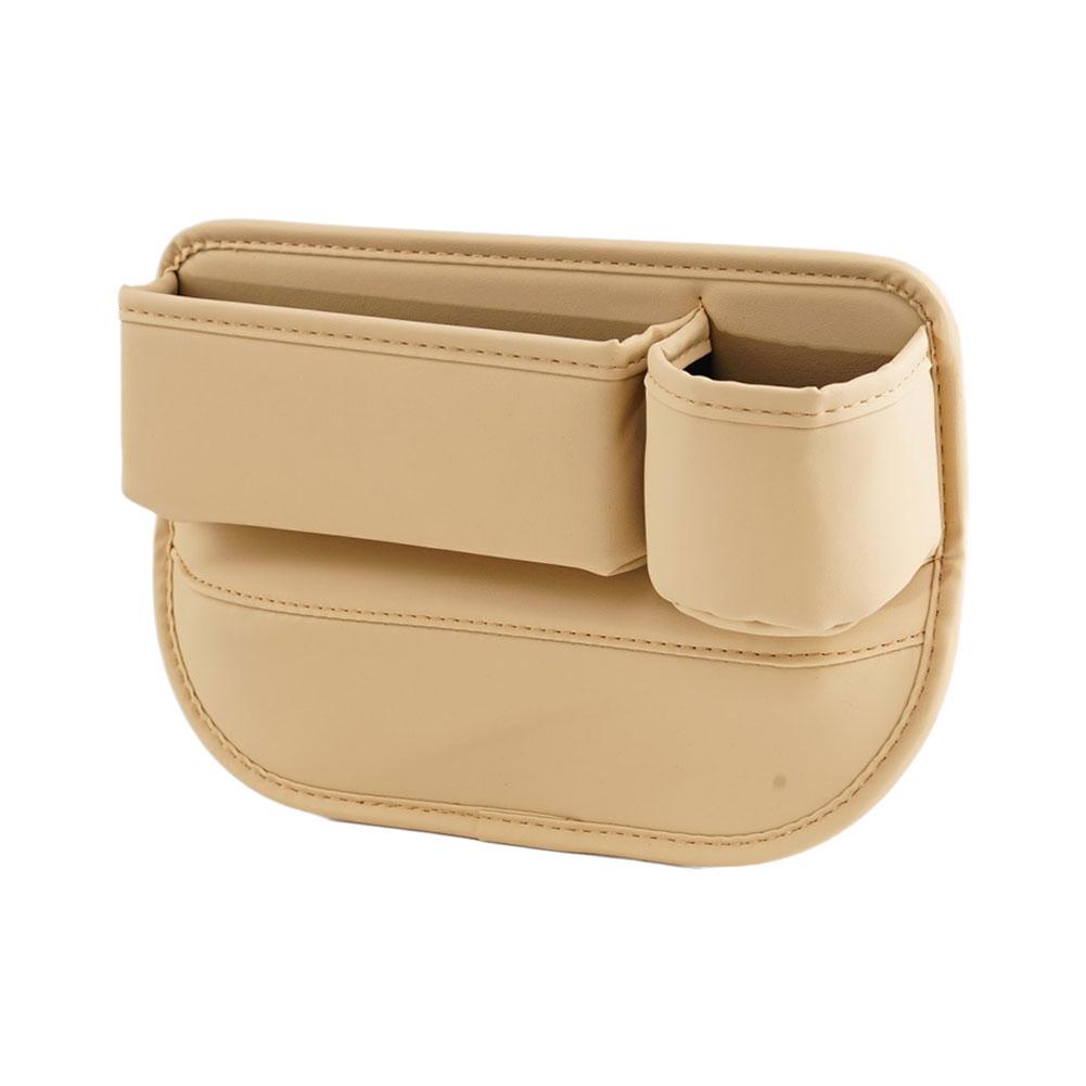 Organizator de scaun auto din piele, multifuncțional, consolă, depozitare interioară laterală, cu suport de umplere, cutie auto, buzunar, cupă Cr A7S4