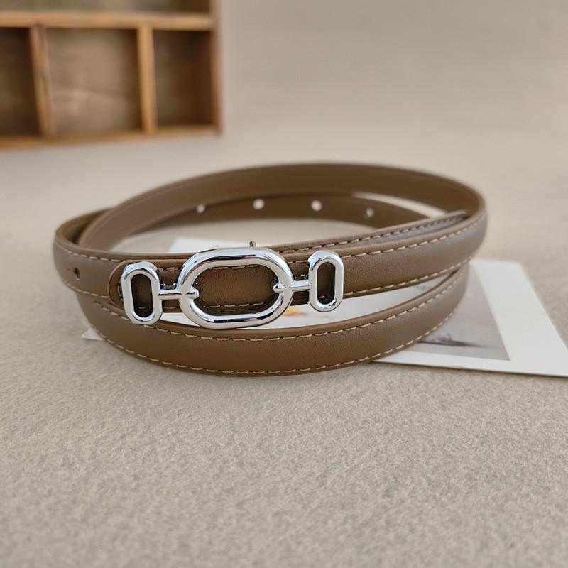 Belt Retro Womens With Oval Shaped Metal Buckle Decoration For Daily Office And