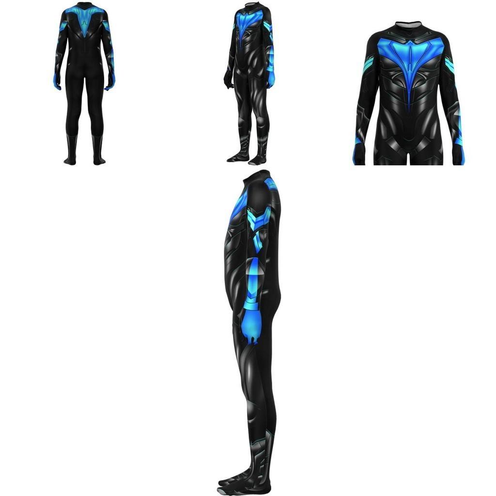 Titans 2 Nightwing Halloween Bodysuit Set For Adults And Kids