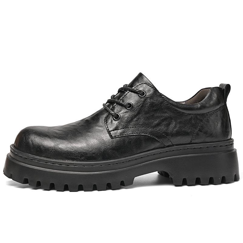Plateau Herrenschuhe Sommer neu Business Casual Lederschuhe Herren Britische Lederschuhe vielseitig großer Kopf Herren Lederschuhe