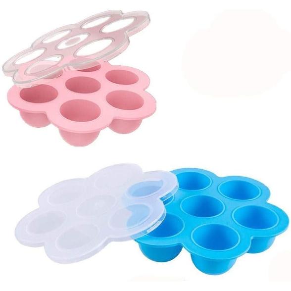 2 Pack Silicone Egg Bites Mold for Instant Pot Accessories - Fits Instant Pot 5,6,8 qt Pressure Cooker Baby Food Freezer Tray with Lid Reusable