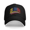 Colombia Flag Text Sun Baseball Cap Summer Unisex Adult Design Trucker Hat Wholesale Casual Hunting Camping Baseball Caps