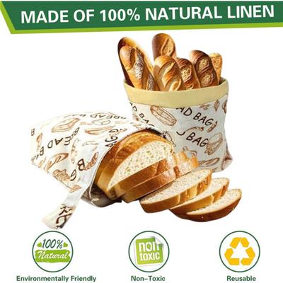 Wiederverwendbare Bienenwachs-Brotbeutel für Gefrierschrank Kühlschrank Natürlicher Bienenwachs-gefütterter Baumwoll-Aufbewahrungsbeutel Frischhaltebeutel für selbstgemachtes Sauerteigbrot