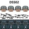 WW2 German STG44 MP40 PZB39 98K Figures Building Blocks Army Soldiers Infantry M35 Helmet Military Weapons Bricks Toys Kids
