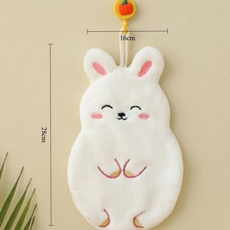 Adorable Hand Towels Hanging Cloth Animal Shaped Double Layered Thick Odor Resistant Non Shedding Ideal For Southeast  Asian Bathrooms