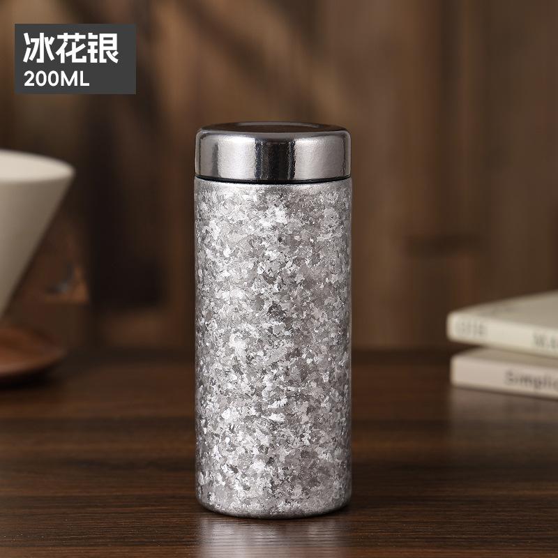 Fashion light luxury pure titanium thermos cup mini compact portable pocket cup men's business gift cup