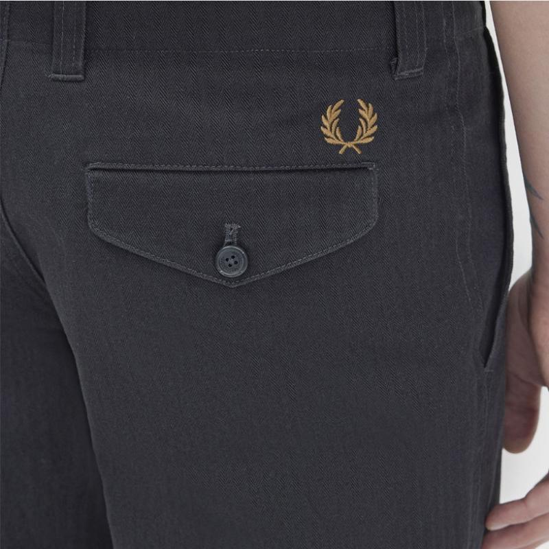 Fred Perry [sharp] Herringbone Utility Trouser   Anchor Grey Afpm2417174 297