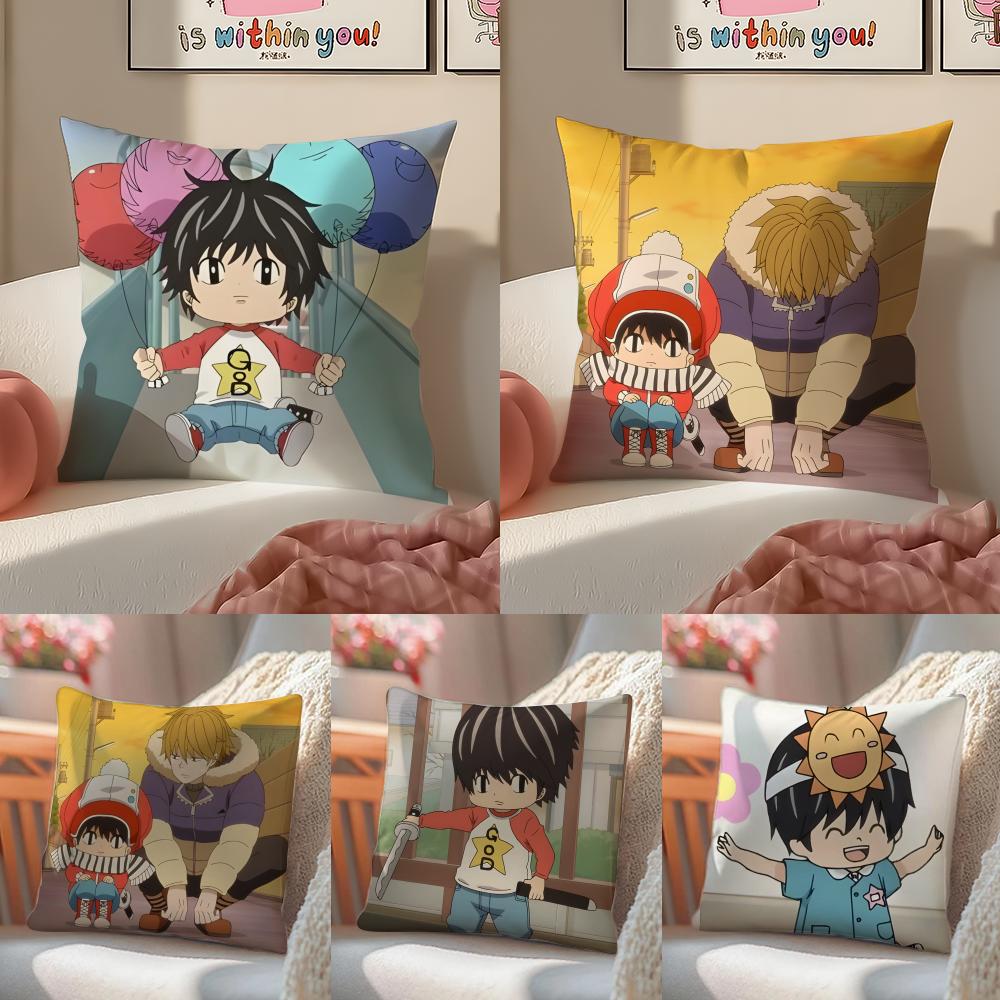 KKotaroS LLives AAlone Cushion Cover Pillowcase Short Plush Invisible zipper Room Sofa Cushion Cover