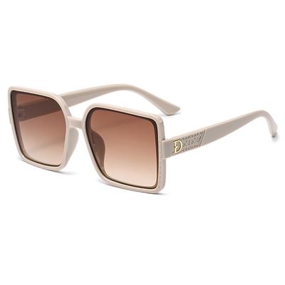 Gafas de Sol Cuadradas Oversize de Moda Para Mujeres Hombres Clásico Marco Grande Letra D Marca de Lujo Diseñador Gafas de Sol UV400 Tonos