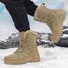 Men's Snow Boots Mens Winter Boots Retro Combat Boots Anti Slip Wear-resistant Outdoor Boots Outdoor Waterproof Boots