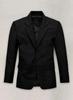 Leather Fashion Stylish Formal Soft Fit Men Blazer Black Two-Button Handmade Lambskin