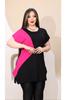 Women's Big Size Blouse Plus Size Triangle Slit Blouse