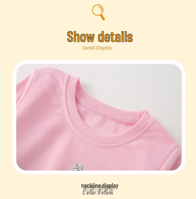 26th Autumn/Winter Girls' Hoodie - Flowers, Butterflies, Fairies Print, Round Neck, Long Sleeve