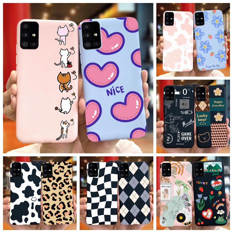 For Samsung Galaxy A51 5G SM-A516B Lovely Printing Jelly Phone Case Soft Silicone TPU Back Cover For Samsung A51 5G UW SM-A516V