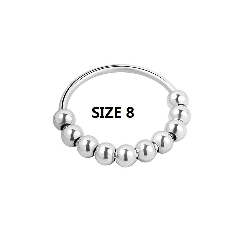 Fidget Spinner Rings for Women Crystal Flower Sun Star Moon Beads Anti Stress Anxiety Ring Rotatable Jewelry