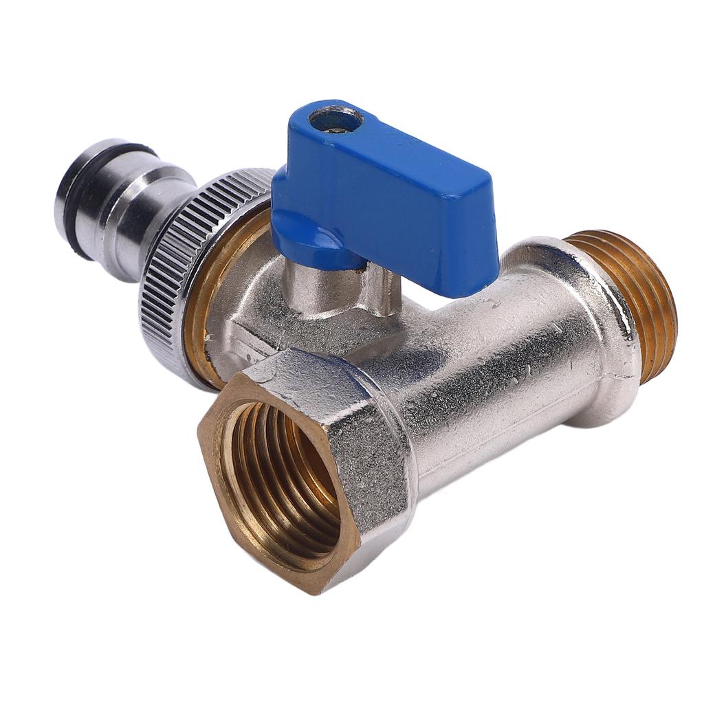 Robinet sferic cu sfert de tur Conector T Alamă Robinet de colț G12 DN15 Filet interior și exterior NPT