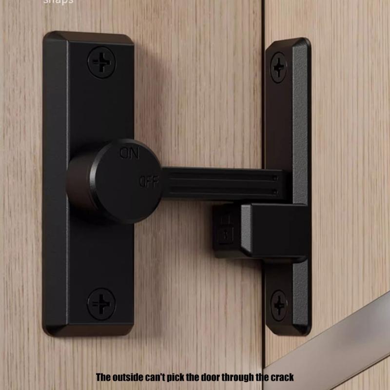 Easy Installion Designs 90/180 Degree Door Latches Lock for Extra Privacy In Hotel Offices Supplies and Garages Use