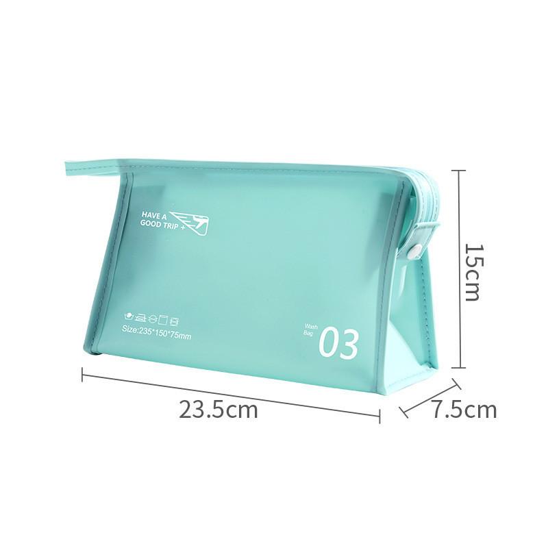 

Cosmetic Storage Toiletries Bag Portable Travel Pvc Convenient Practical And Light Blue