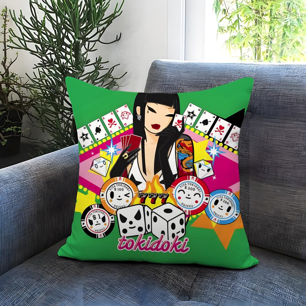 POPULAR T-TTokidokiSS Cushion Cover Comfortable Reversible Pillow Cover Ideal for Car Sofa Bedroom & Beyond