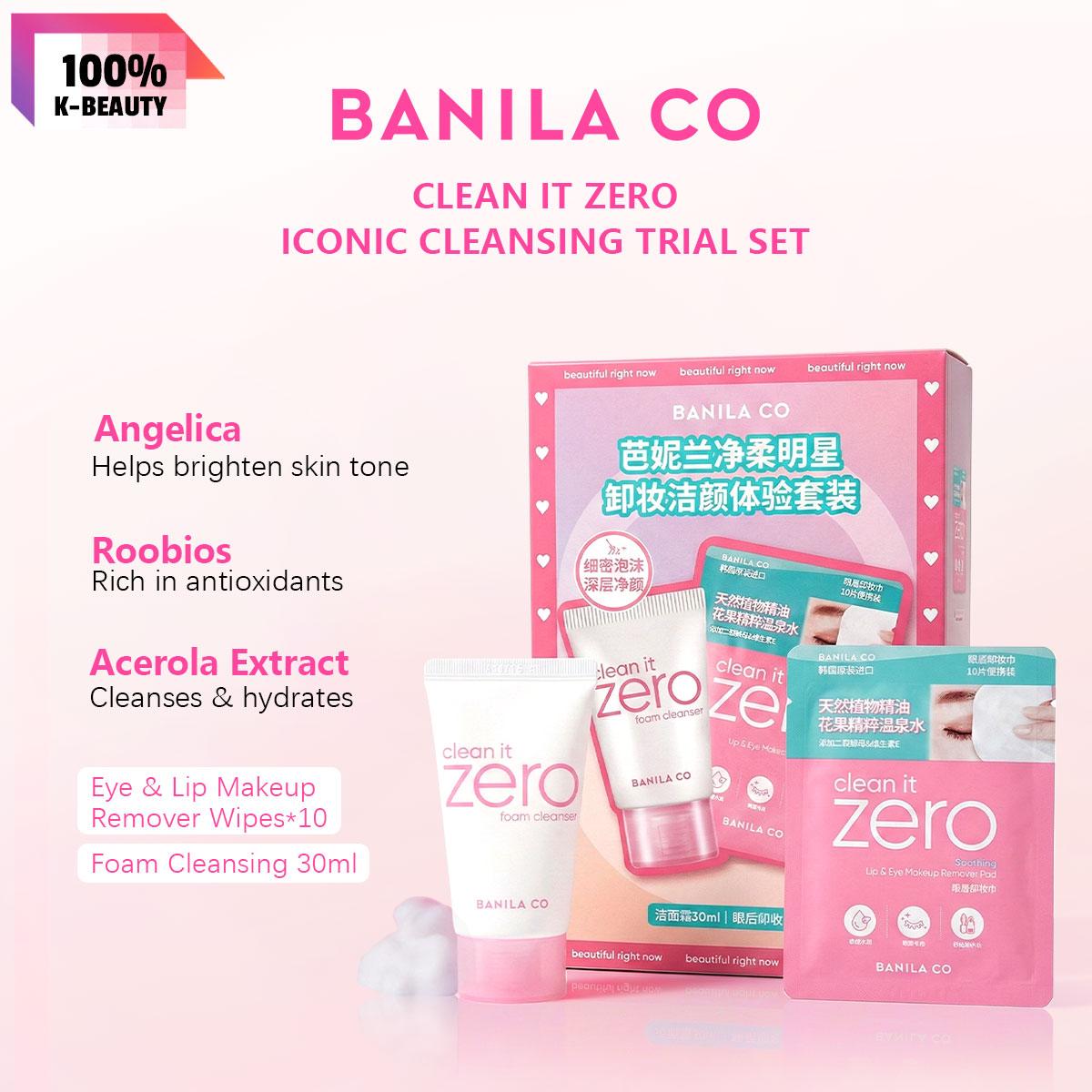 BANILA Co Clean It Zero Iconic Cleansing Trial Set 30ml+10pcs/1.01 fl.oz+10pcs 30ml+10pcs/1.01 fl.oz+10pcs