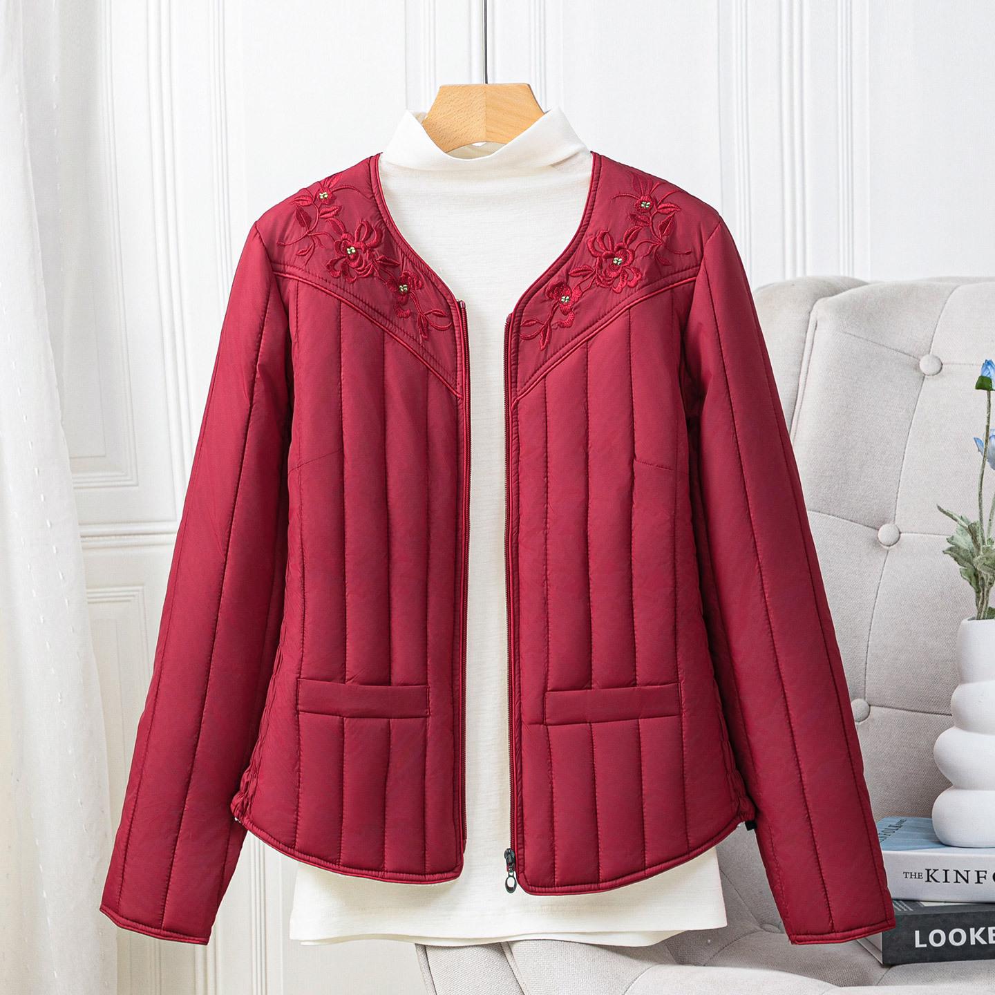 

2025 Warm Winter Light Down Jacket: Fleece-Lined, Versatile, Cozy Short Coat 3XL Orange (130-140 jin) красный