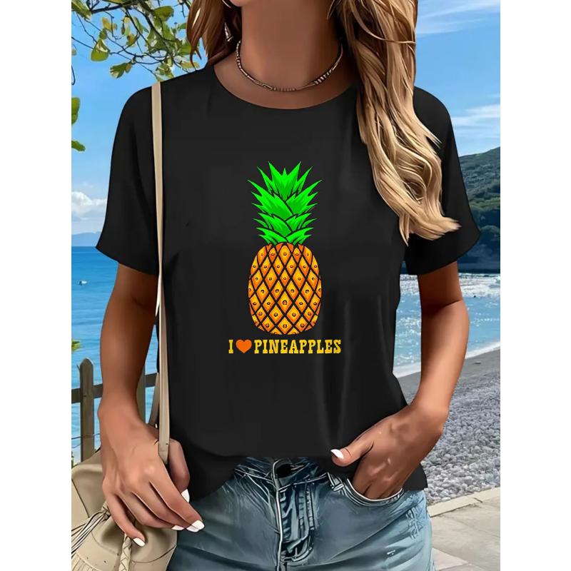 

Trendy Graphic Print Short Sleeve Tee Soft Touch Lightweight Breathable Spring XXL чорний