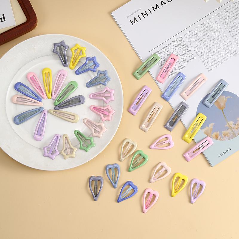 2023 Ice Cream Color Star Hair Clips for Girls – Cute BB Bangs Clips