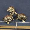 Messing Schildkrötenfigur - Langlebigkeit Geld Schildkröte Ornament, Teetier, Home Office Schreibtisch Dekor, Chinesischer Stil Geschenk für Sammler