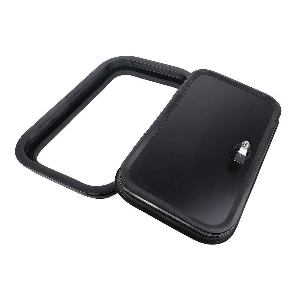 RV Baggage Door Black Heavy Duty Square Rounded Corners RV Baggage Door With Flat Lock and Keys