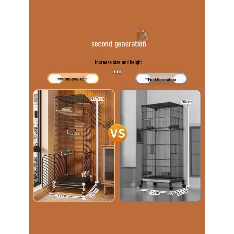 Luxury Splash-Proof Bird Cage: Large, Elegant Villa for Cockatiels, Tiger Skins, Thrushes, and Mynas
