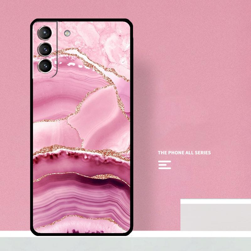 Teal Blue Gold Agate Marble Phone Case For Samsung Galaxy S26 S23 Ultra S20 S21 S22 S24 S25 Plus S10 S25 FE Cover Coque