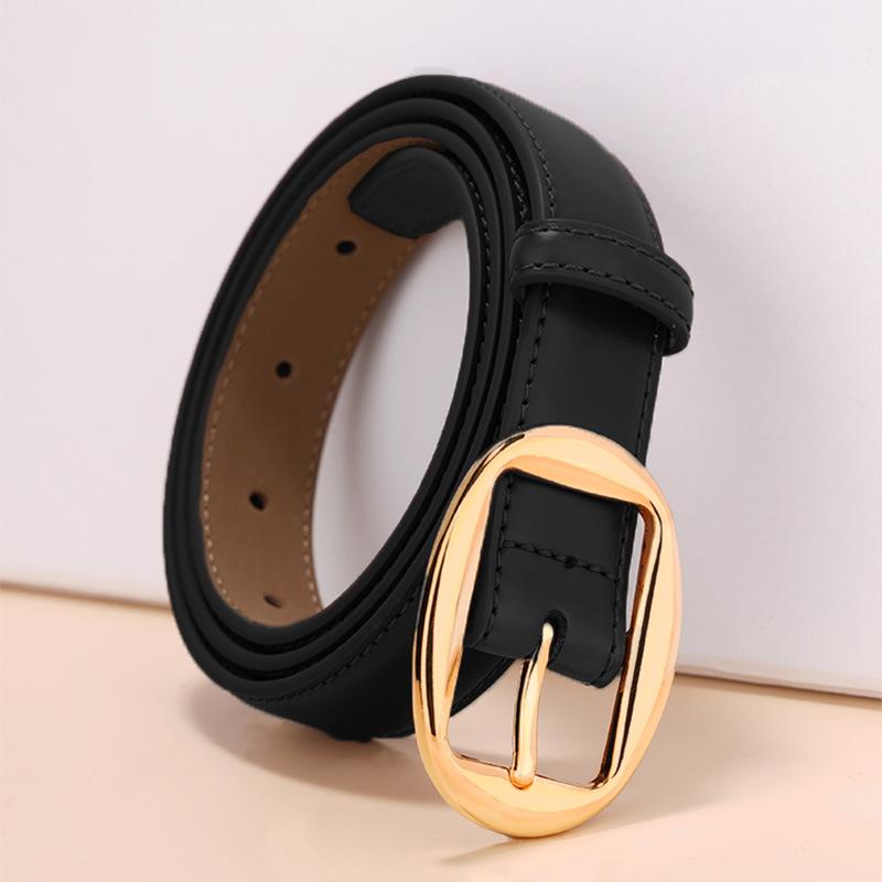 Women's Genuine Leather Belt Personalized Retro with Jeans Work Pants Genuine Leather Belt Women's Cowhide Waist Chain Belt