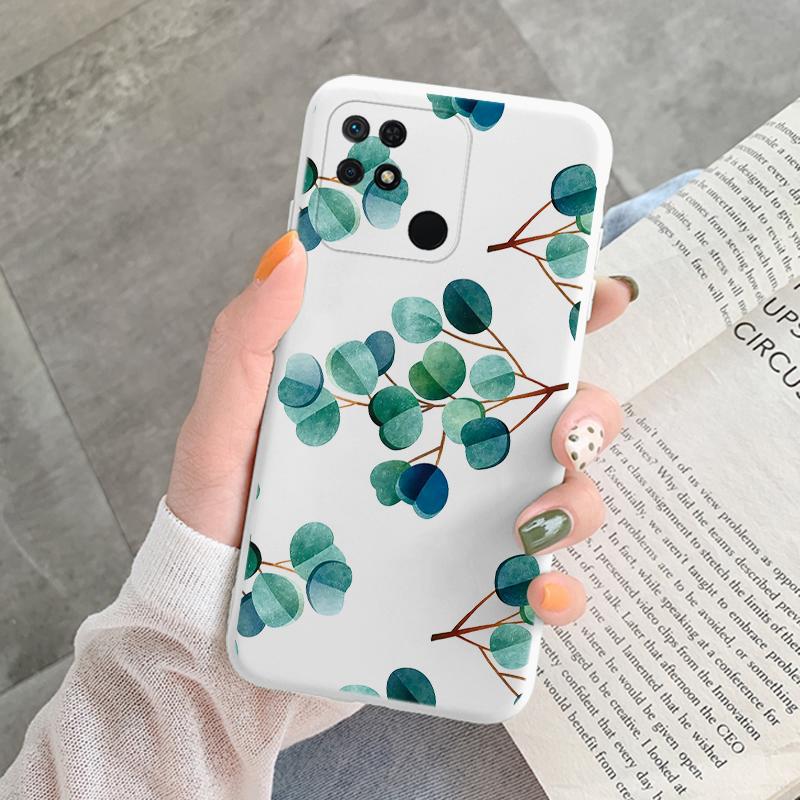 Für Redmi 10C 10 C 10A Hülle Funda Vintage Blumen Blätter Schutzhülle Weiche Capa Für Xiaomi Redmi 10C 13C 14C Bumper Case