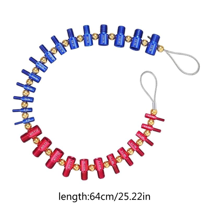 Detachable Nut and Bolt Size Gauge Nut and Bolt Thread Checker Thread Tester Bolt Nut Screw Checking Tool Thread Gauge