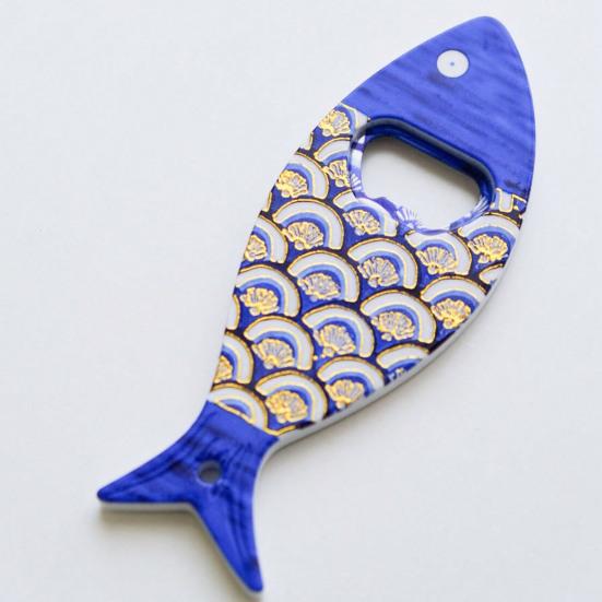 Fish Bottle Opener Refrigerator Magnet Chinese Style Home Office Kitchen Locker Fridge Magnetic 3D Fish Decoration Ornament
