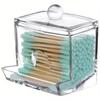 1pc Transparent Plastic Cotton Swab Box Portable Storage Case Lipstick Makeup Organizer Box Bathroom Organizer Home Accessories
