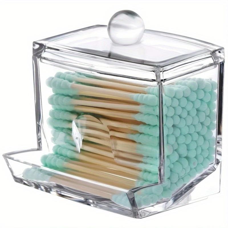 1pc Transparent Plastic Cotton Swab Box Portable Storage Case Lipstick Makeup Organizer Box Bathroom Organizer Home Accessories