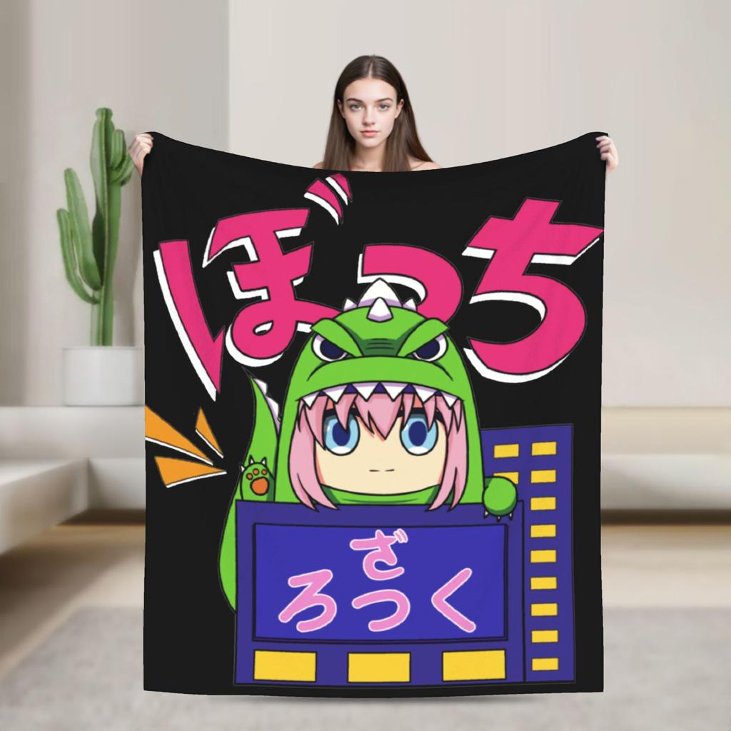 IKUYO KITA Bocchi The Rock Blanket Fleece Summer Multi-function Super Warm Throw Blankets for Home Couch Bedspread