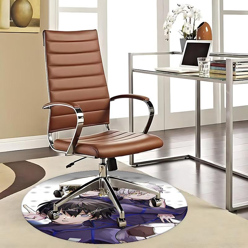 

1pc Round Carpet - Office Chair Mat, Non-Slip Rug for Anime Lovers | Festival Gift, Seasonal Decor | Suitable for Home Office, Living Room 80cm
