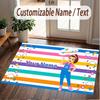 Custom Name Text Crystal Velvet Rug,ms rachel Soft Plush Decorative Non Slip Floor Carpet