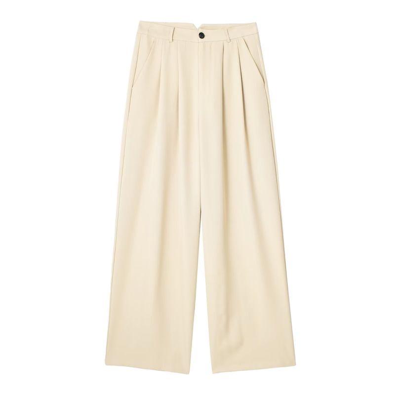 Kaslead Women's Clothing Slim Looking High Waist Casual Loose Pants