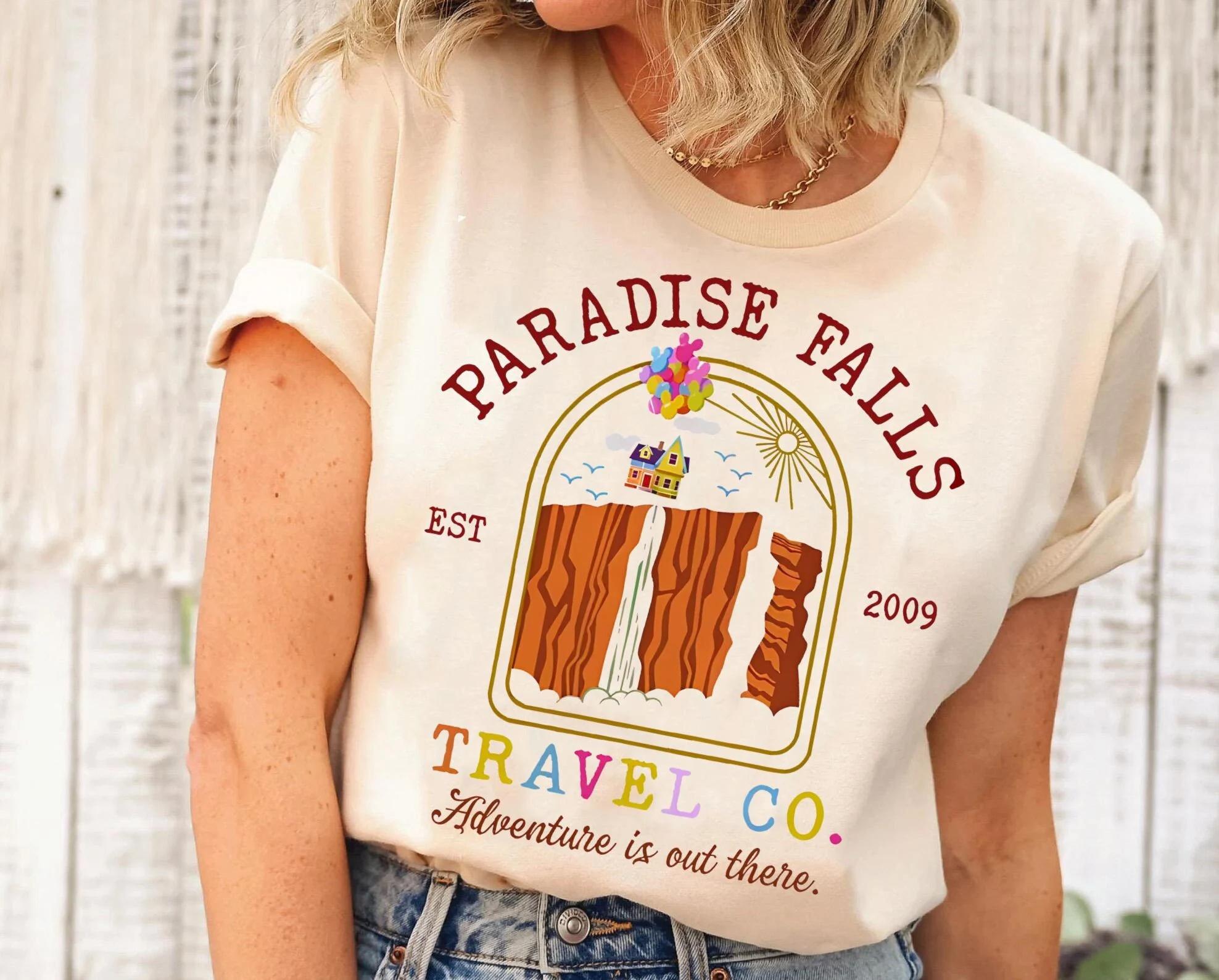 

Retro Pixar Up Movie Shirt Paradise Falls Travel Co Adventure Is Out There TShirt Wdw Magic Kingdom Tee S