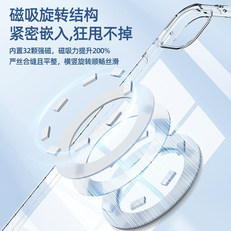 IPad 9/10 Case Magnetic Detachable Rotating Full Body Protection 11 Inch Crystal Cover