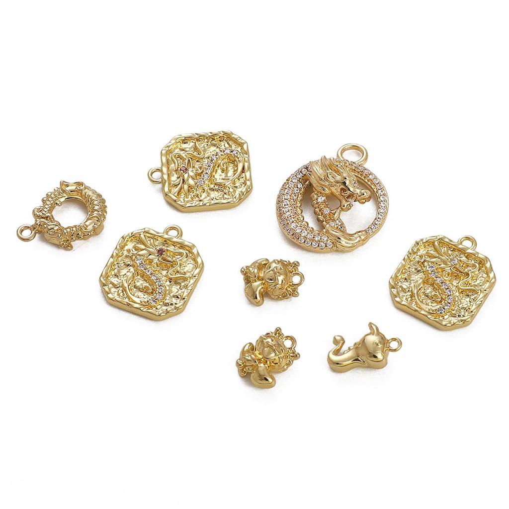 1 pz/confezione moda europea e americana micro-incastonato zircone ciondolo fai da te gioielli bracciale collana orecchini accessori