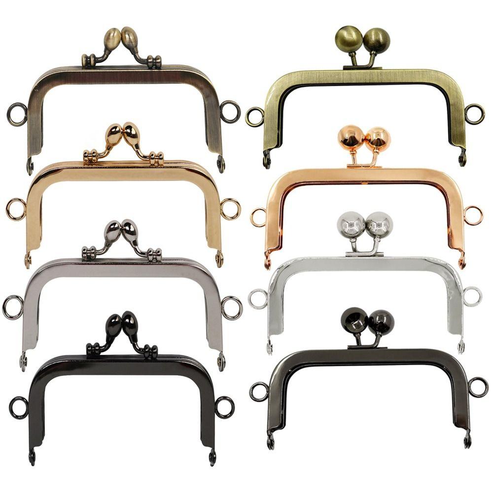 Handle Bag Accessories Metal Purse Frame Kiss Clasp Vintage Bag Kiss Clasp Lock Bag Clasps DIY Craft