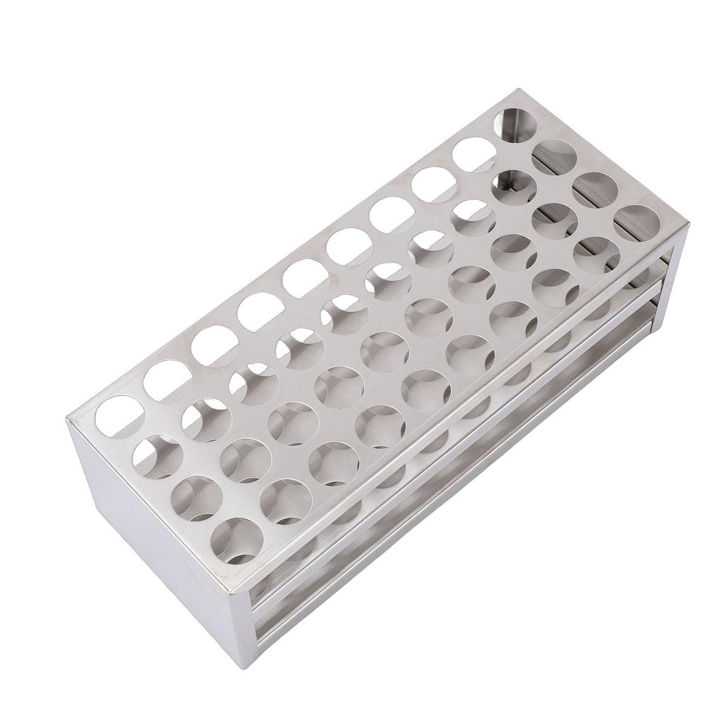 40 Holes Test Tube Rack Stainless Steel Centrifuge Tube   for 21mm Tubes Laboratory Experiments