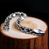 Reines Silber Drachenschuppen Armband - Retro Drachenknochen Kette für Herren