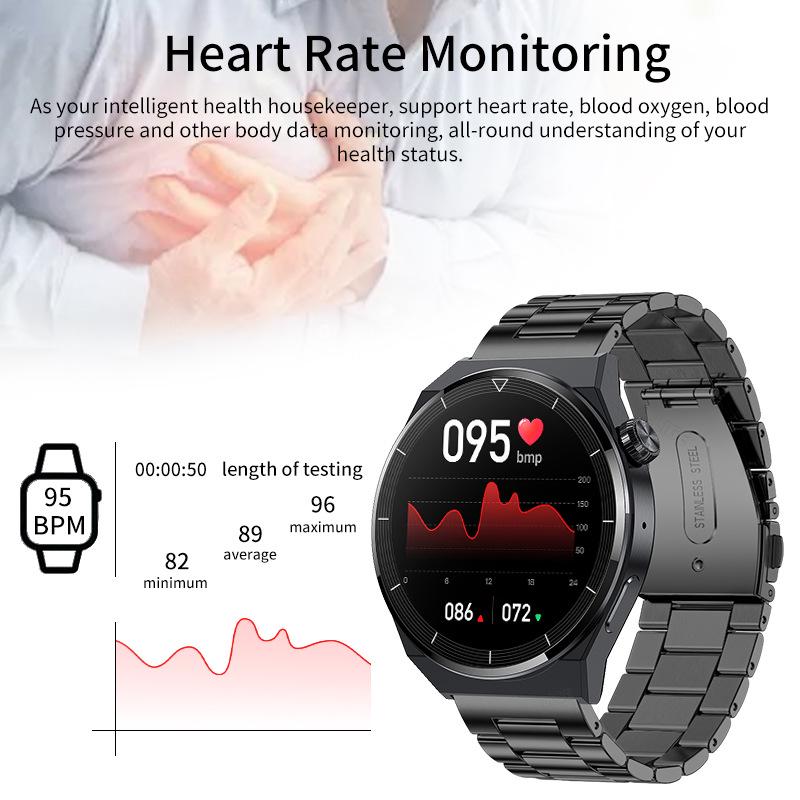 Multifunctional Smartwatch: Large Screen, Bluetooth Calls, Men's Blood Pressure, Heart Rate & Sleep Monitoring