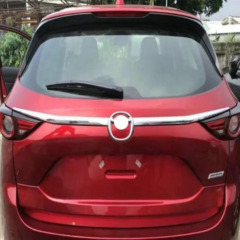 For Mazda Cx5 Cx-5 KF 2017 18 19 20 21  Carbon Rear Trunk Lid Cover Tailgate Boot Back Door Protector Molding Strip Trim