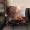 Kaedehara Kazuha Genshin Impact Cushion Cover Natural Linen Organic Fabric DoubleSided Printing Sofa Home Decor Pillow Case